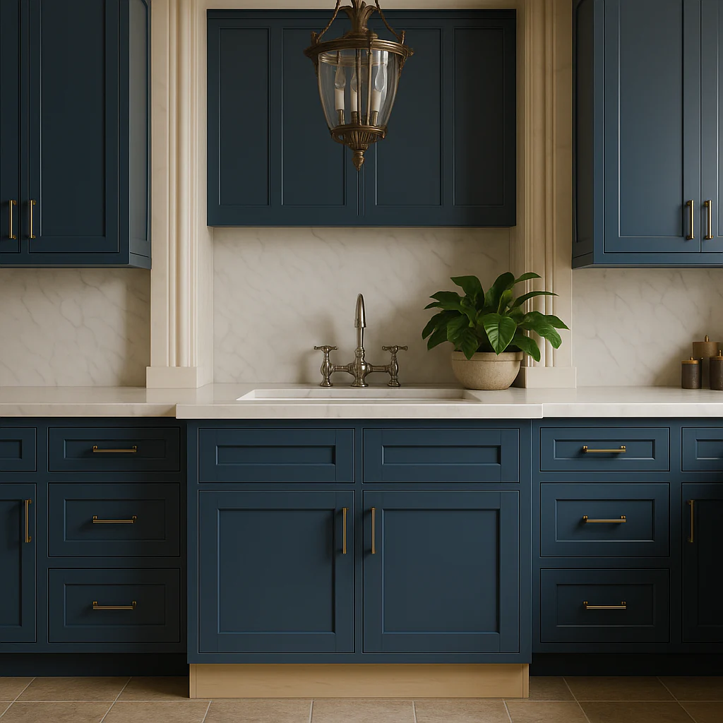 MILL'S PRIDE Valencia Blue Sink Base Cabinet - 36" Wide - Image 4