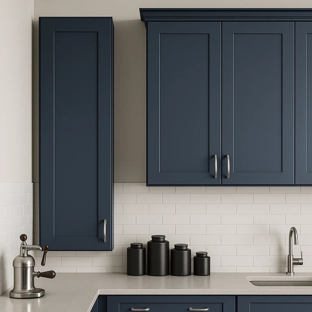 MILL'S PRIDE Valencia Blue Wall Kitchen Cabinet - 12" W x 12" D x 42" H - Image 4