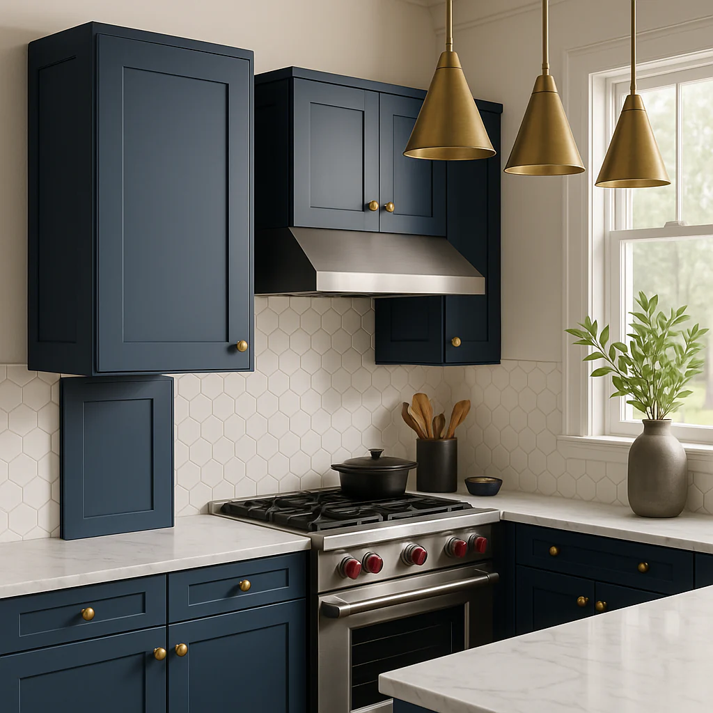 MILL'S PRIDE Valencia Blue Wall Kitchen Cabinet - 15" W x 12" D x 30" H - Image 2
