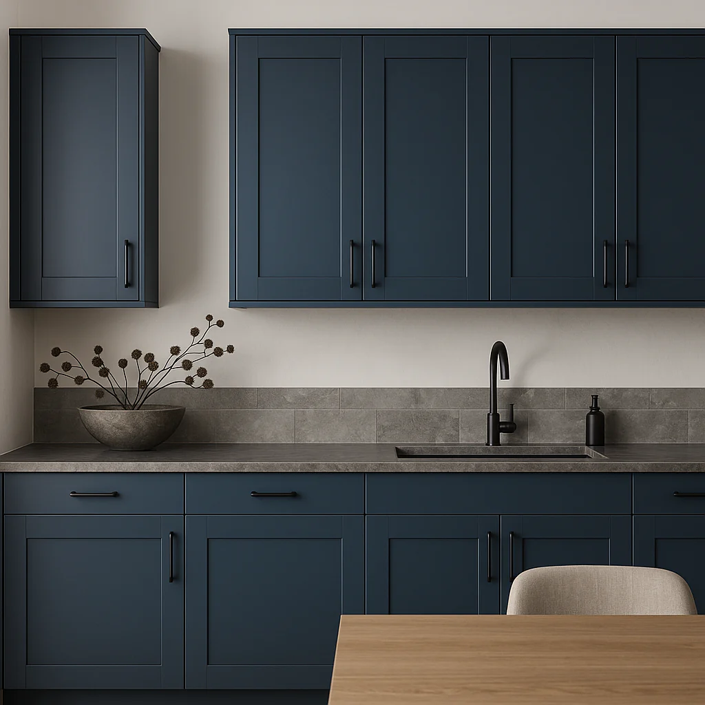 MILL'S PRIDE Valencia Blue Wall Kitchen Cabinet - 15" W x 12" D x 30" H - Image 3