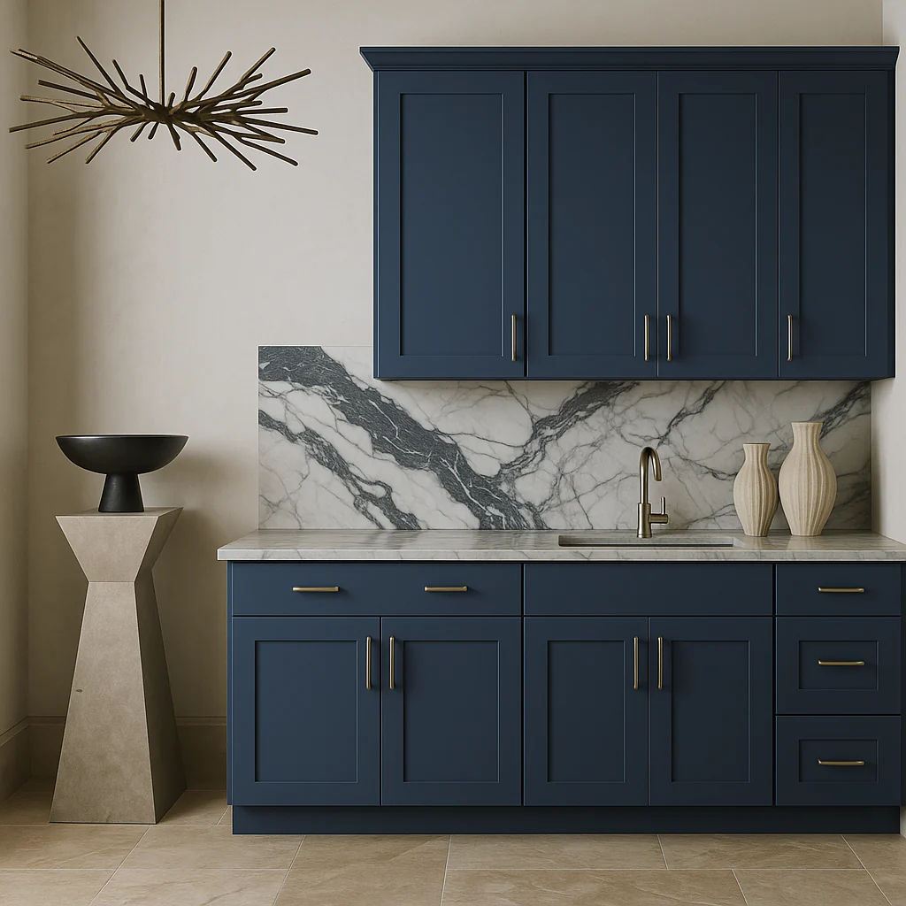 MILL'S PRIDE Valencia Blue Wall Kitchen Cabinet - Ready to Assemble - Image 3