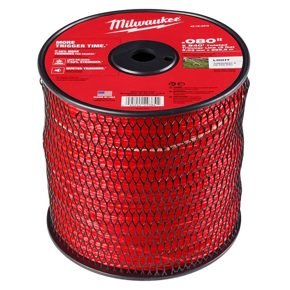 Milwaukee 0.080 in. x 940 ft. Twisted Trimmer Line Spool - Image 8