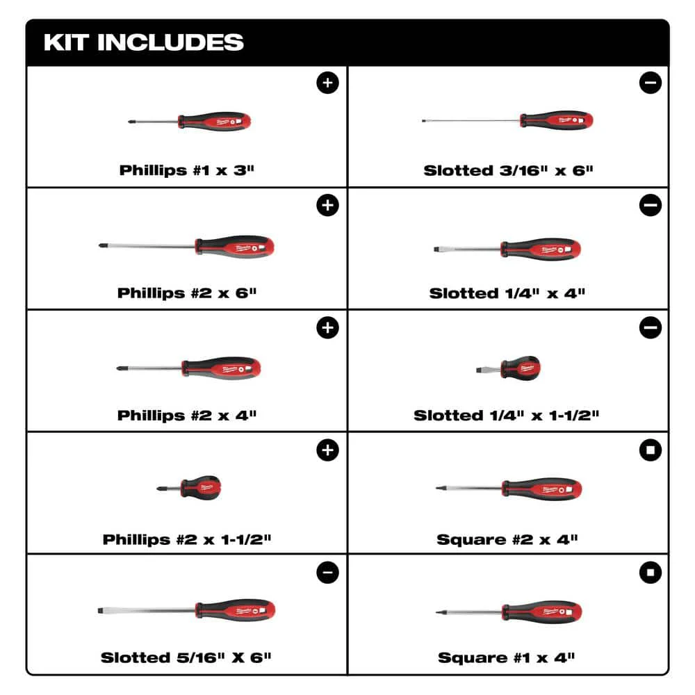 Milwaukee 144-Position Flex-Head Ratcheting Combination Wrench Set SAE with Screwdriver Set (25-Piece) - Image 5