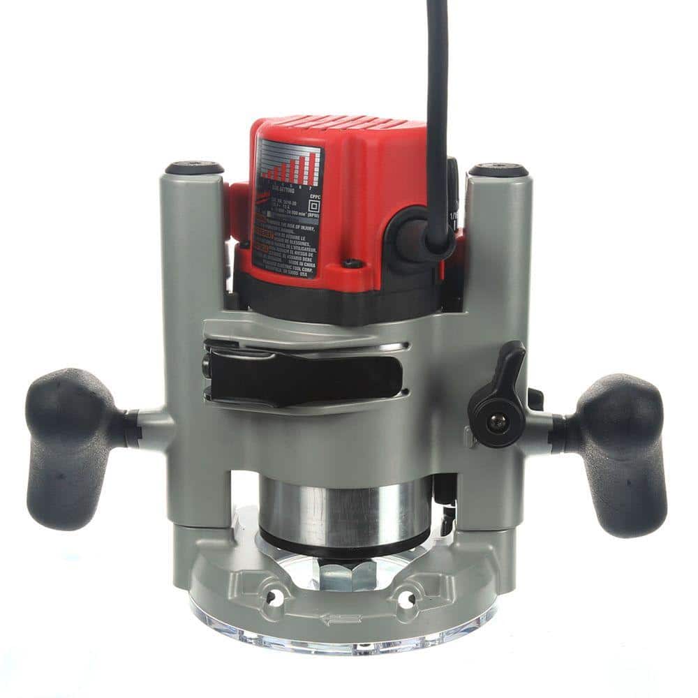 Milwaukee 2-1/4 Max HP EVS Multi-Base Router Kit with Plunge Base & BodyGrip Fixed Base, 8-ft Cord - Image 3