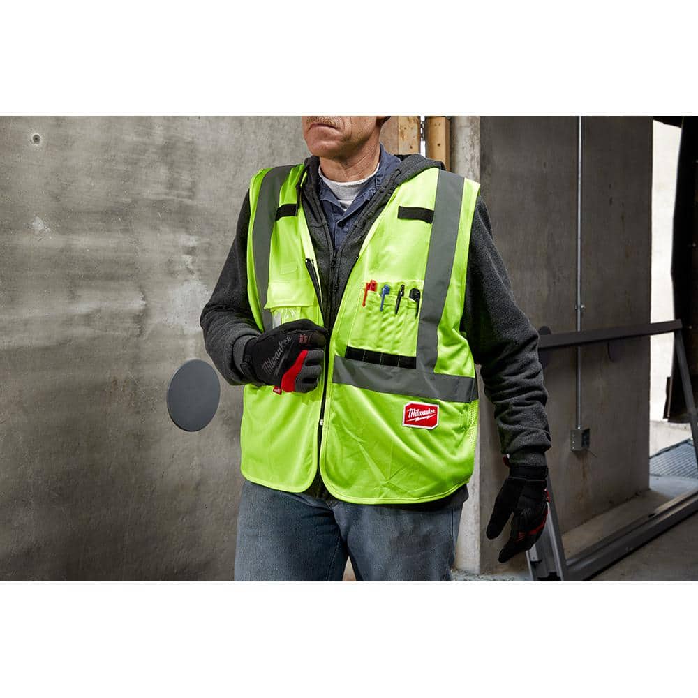 Milwaukee 2X-Large/3X-Large Orange Class 2 High-Visibility Safety Vest with 10 Pockets (12-Pack) - Image 7