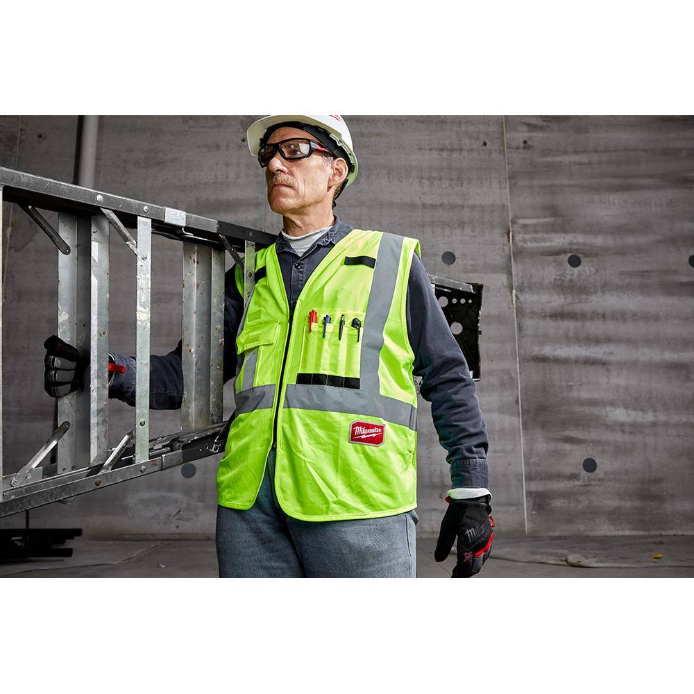 Milwaukee 2X-Large/3X-Large Orange Class 2 High-Visibility Safety Vest with 10 Pockets (12-Pack) - Image 8