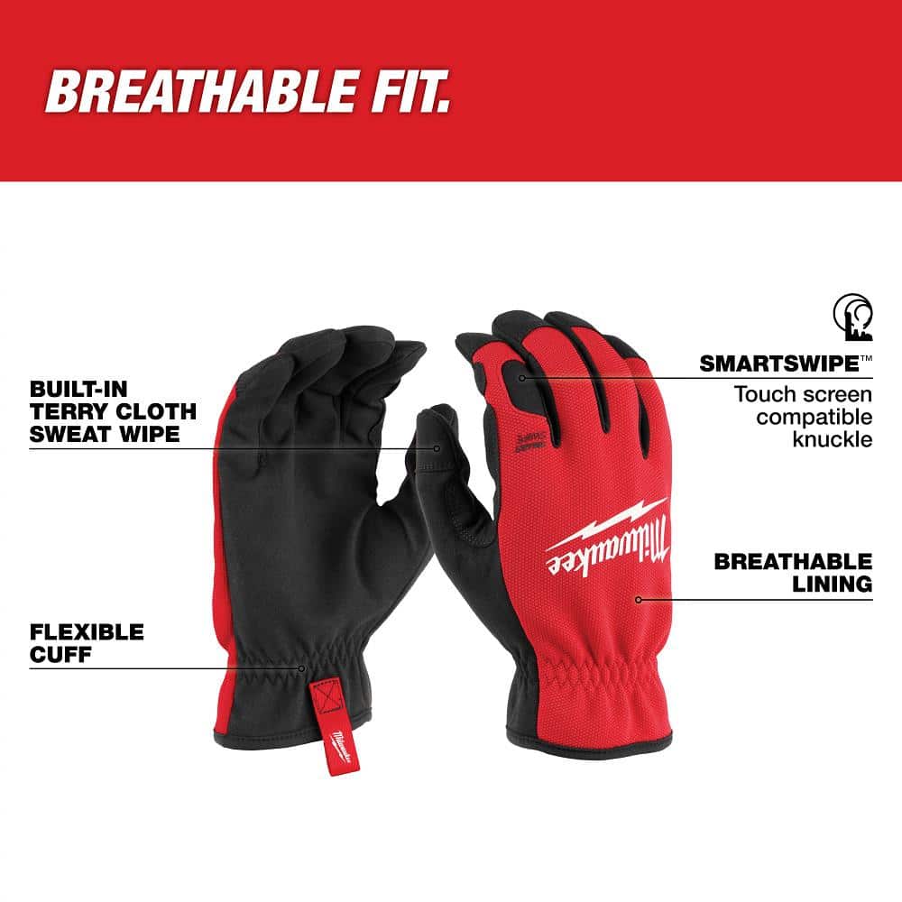 Milwaukee 2X-Large Red Lightweight Work Glove with Flexible Cuff - Image 2