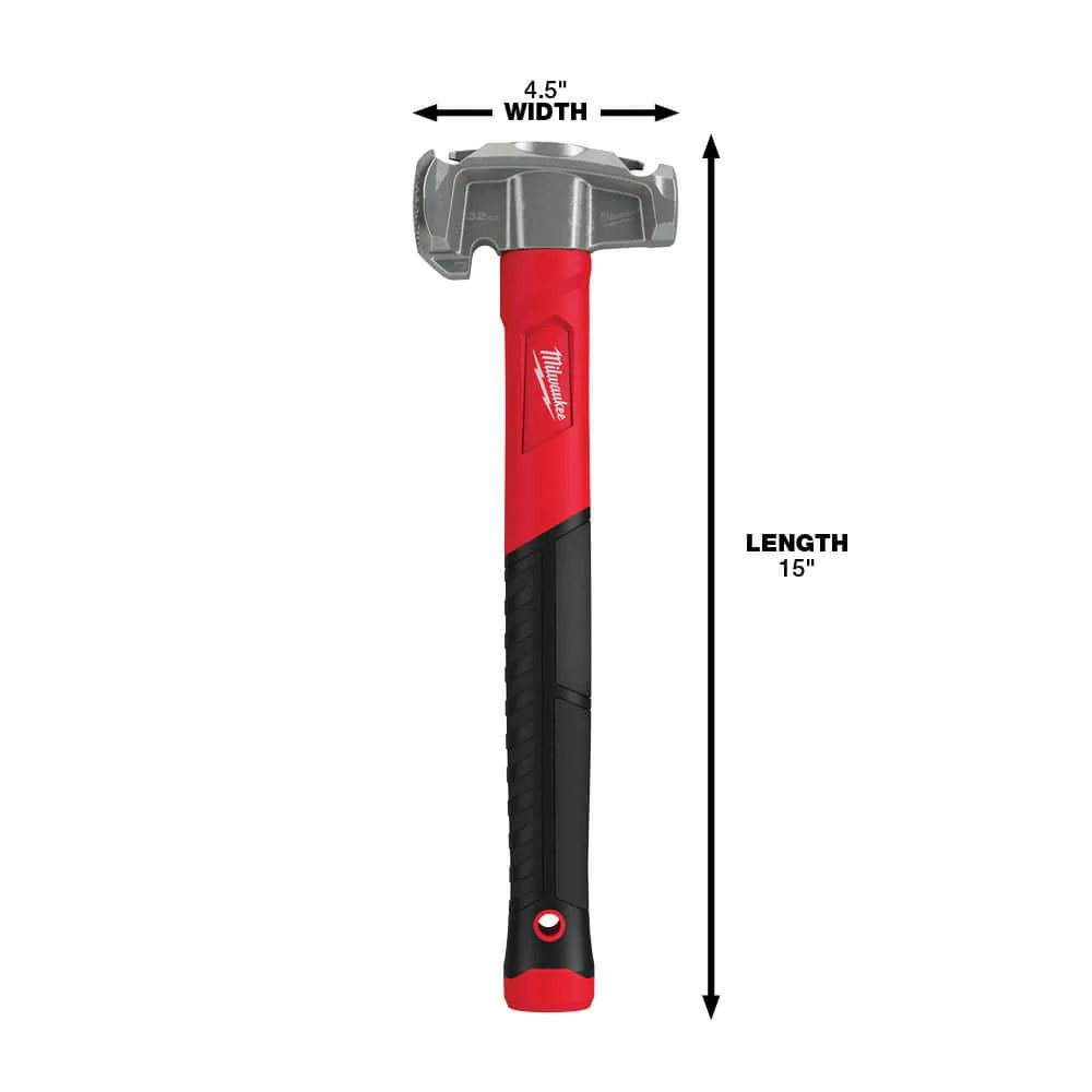Milwaukee 36 oz. 4-in-1 Lineman's Hammer with Lineman's 4-in-1 Insulated Ratcheting Box Wrench - Image 4