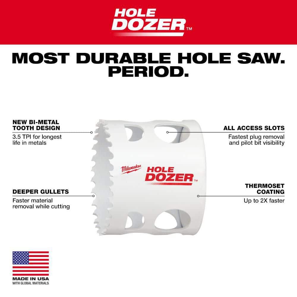 Milwaukee 6 in. HOLE DOZER Bi‑Metal Hole Saw, 6" Diameter - Image 3
