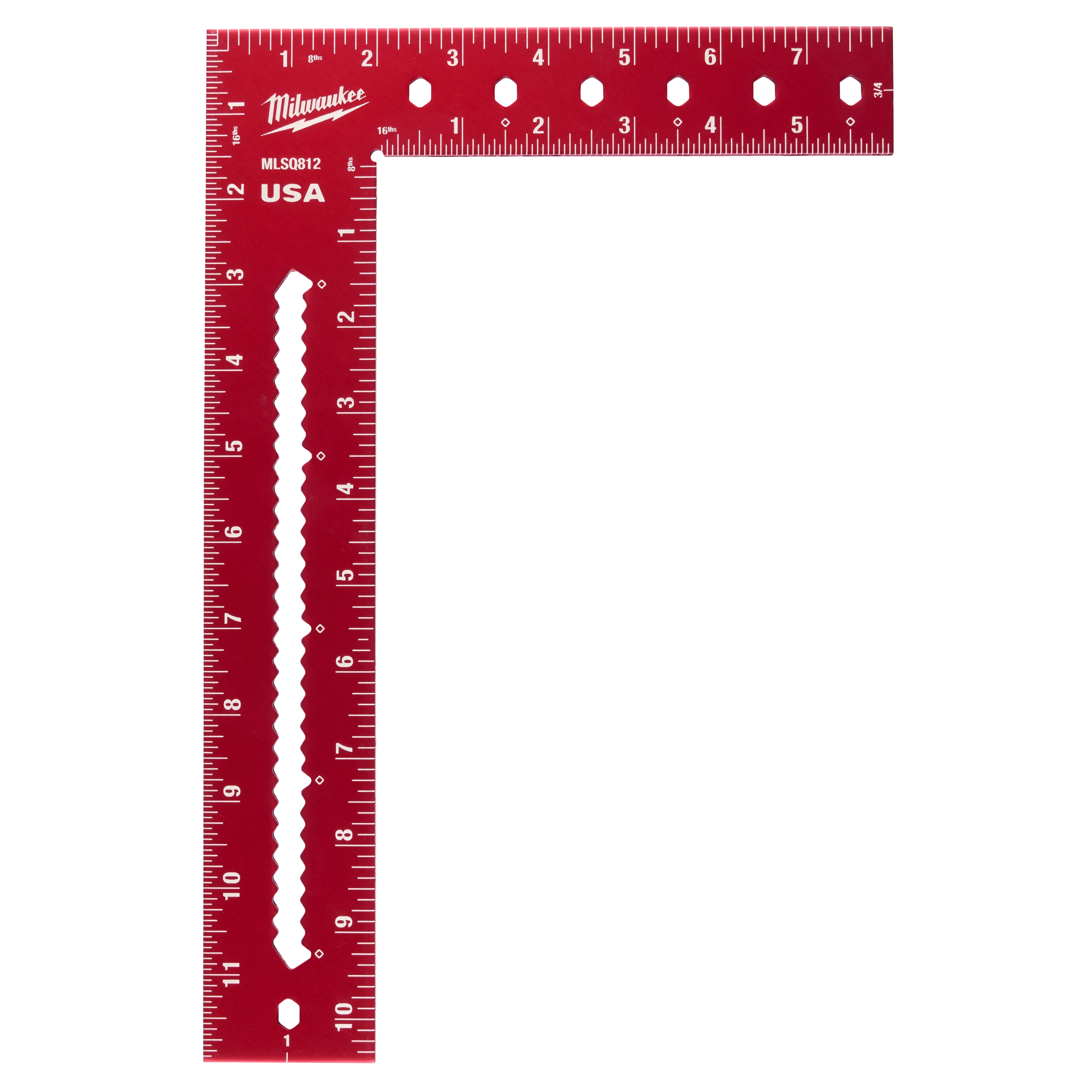 Milwaukee 8 in. x 12 in. Framing Square – Durable Anodized Aluminum, Laser-Etched Markings