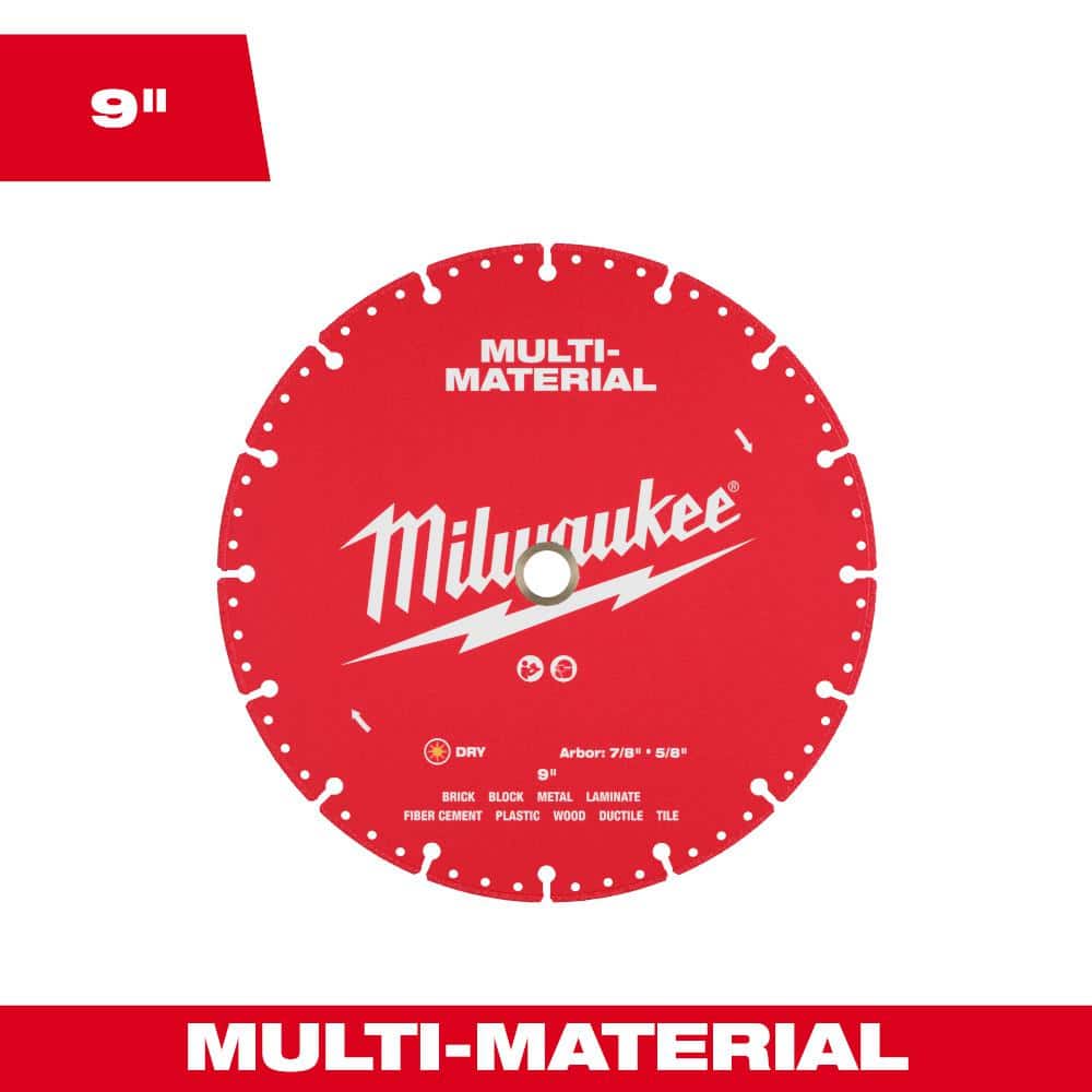 Milwaukee 9 in. Multi-Material Diamond Blade