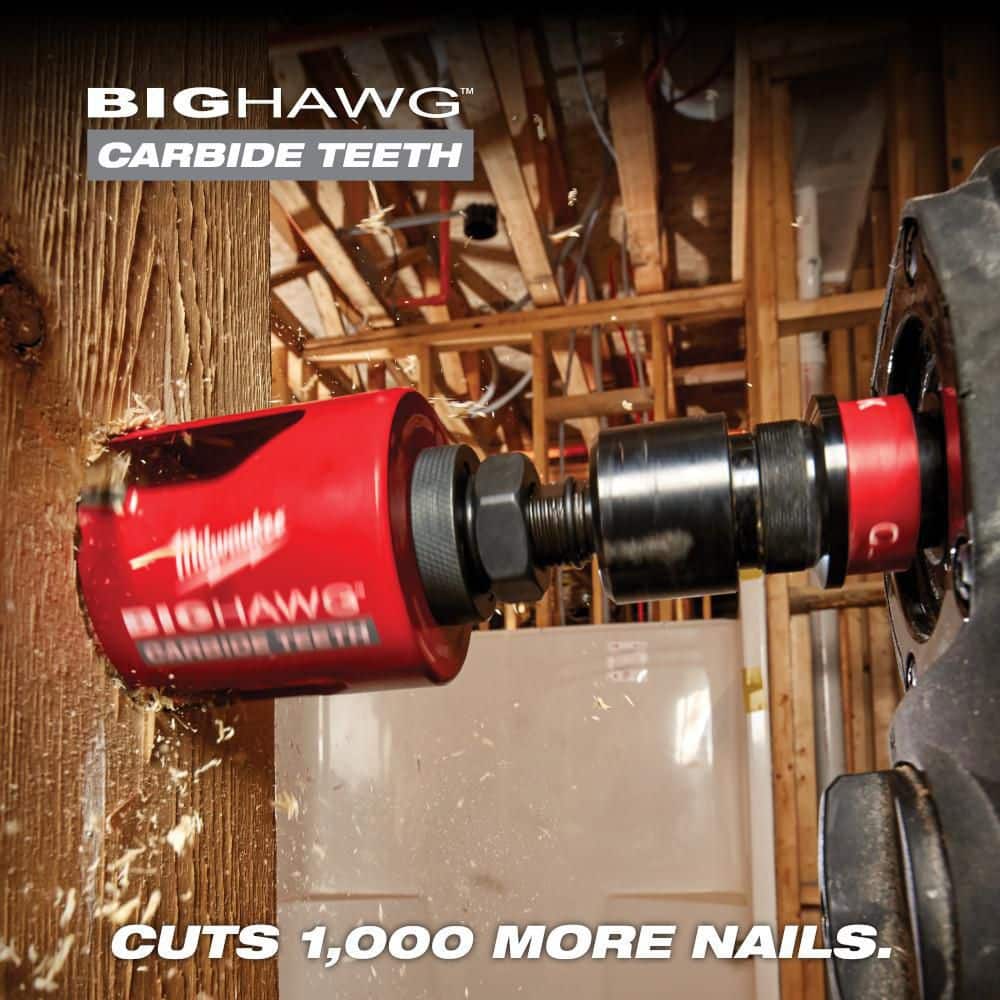 Milwaukee BIG HAWG Carbide Teeth Hole Saw Kit, 10-Piece (Model 49-56-9290) - Image 5