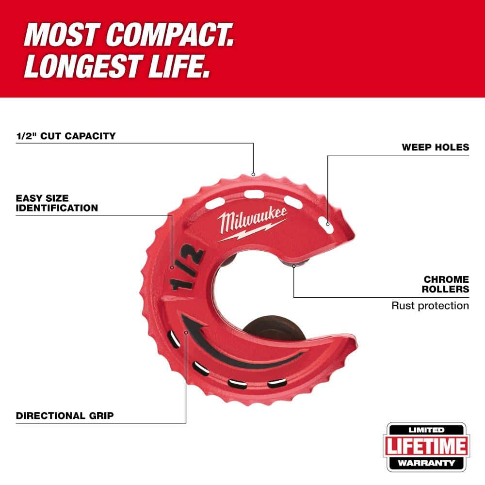 Milwaukee Close Quarters Tubing Cutter Set (3-Piece) - Image 3