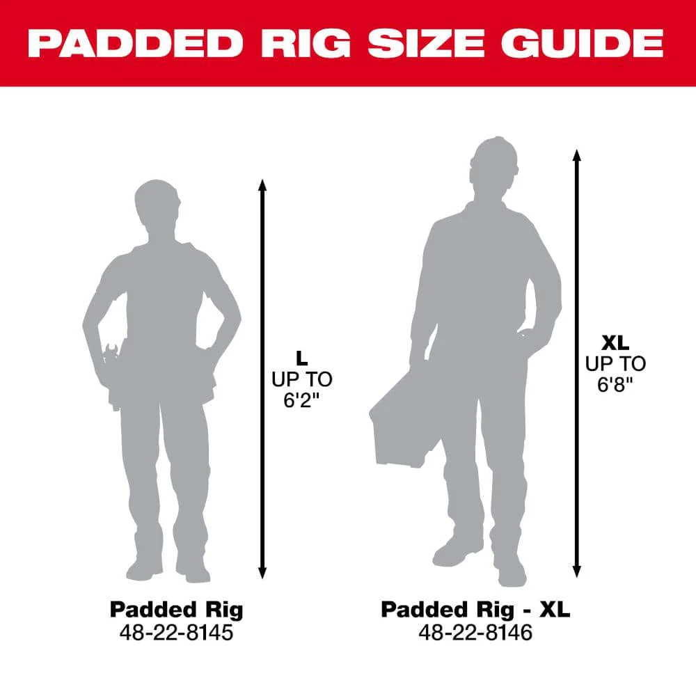 Milwaukee Electricians Adjustable Work Waist Tool Belt and X-Large Padded Rig, 29 Pockets, 1680D Nylon - Image 4