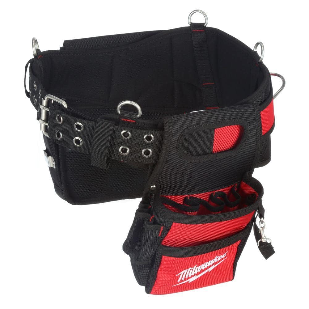 Milwaukee Electricians Adjustable Work Waist Tool Belt and X-Large Padded Rig, 29 Pockets, 1680D Nylon - Image 6