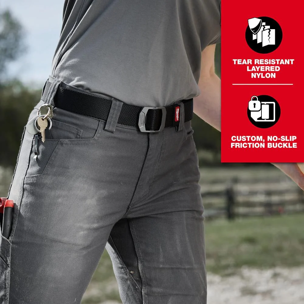 Milwaukee Large FREEFLEX Nylon Webbing 1.5" Belt - Image 4
