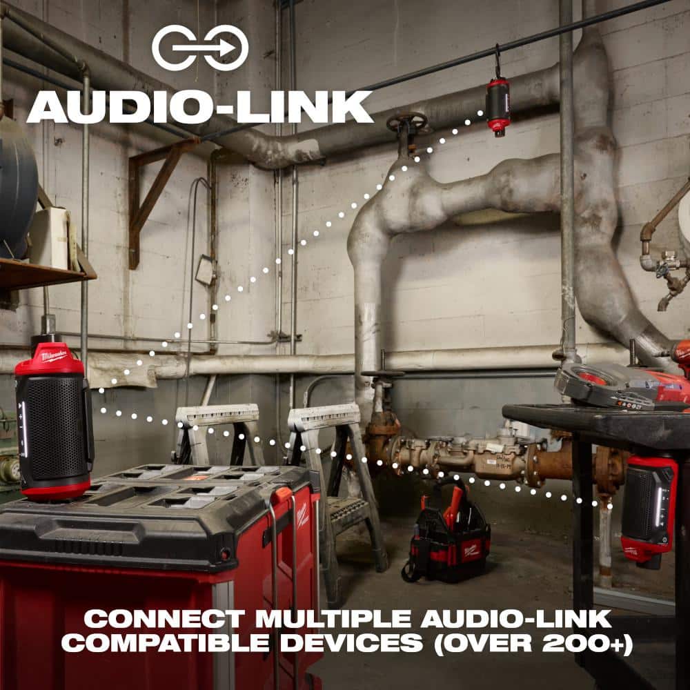 Milwaukee M12 12-Volt Lithium-Ion Cordless Bluetooth Jobsite Speaker with PACKOUT Compatibility - Image 8