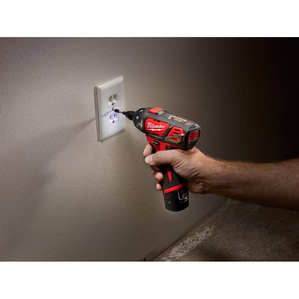 Milwaukee M12 12V Lithium-Ion Cordless 3/8 in. Ratchet & Screwdriver Combo Kit (2-Tool) with Battery, Charger, Bag, Bit Set & PACKOUT - Image 7