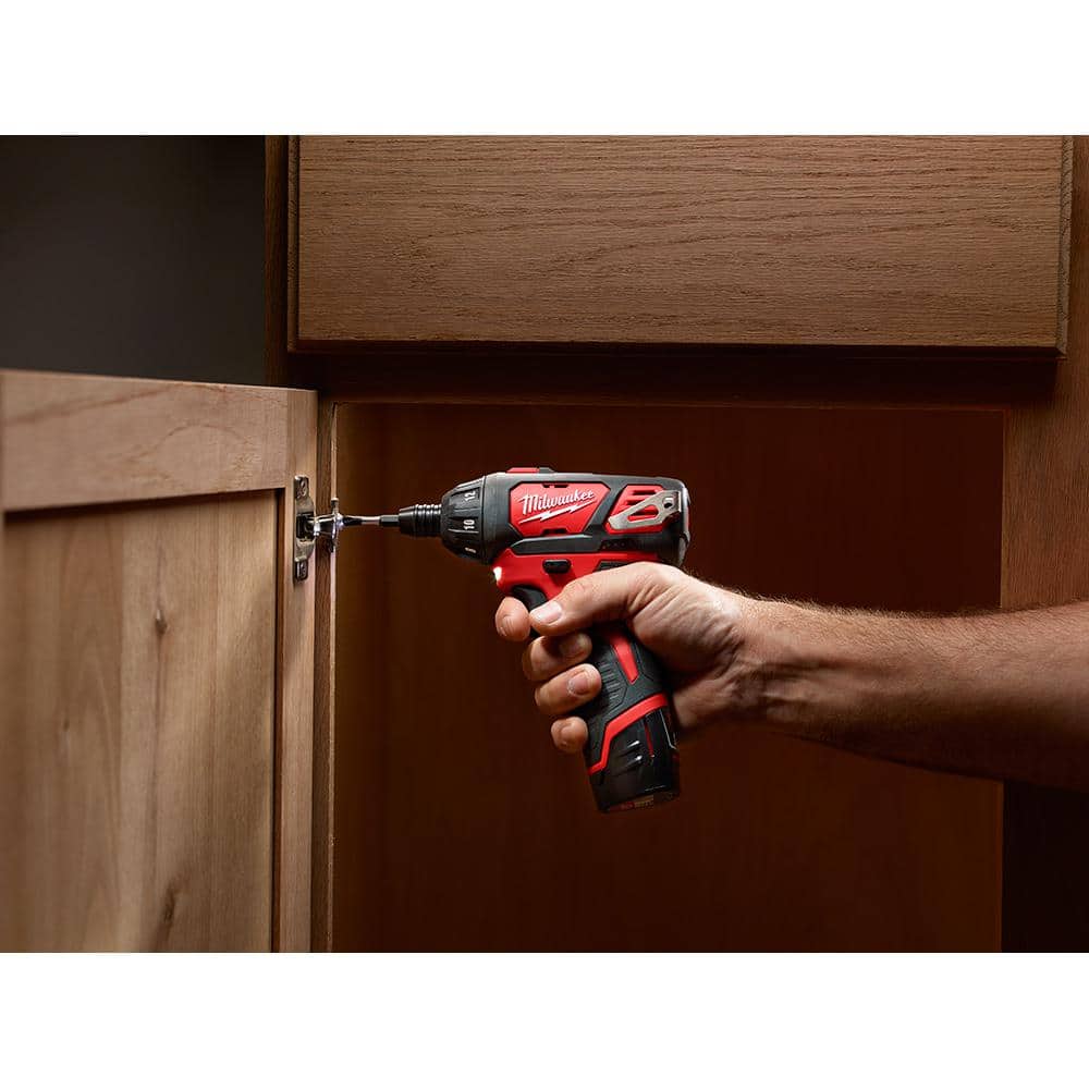 Milwaukee M12 12V Lithium-Ion Cordless 3/8 in. Ratchet & Screwdriver Combo Kit (2-Tool) with Battery, Charger, Bag, Bit Set & PACKOUT - Image 8