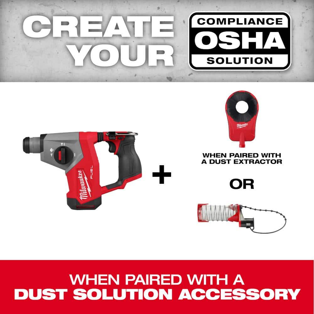 Milwaukee M12 FUEL 12V Lithium‑Ion Brushless Cordless 5/8 in. SDS‑Plus Rotary Hammer Drill (Tool‑Only) - Image 8