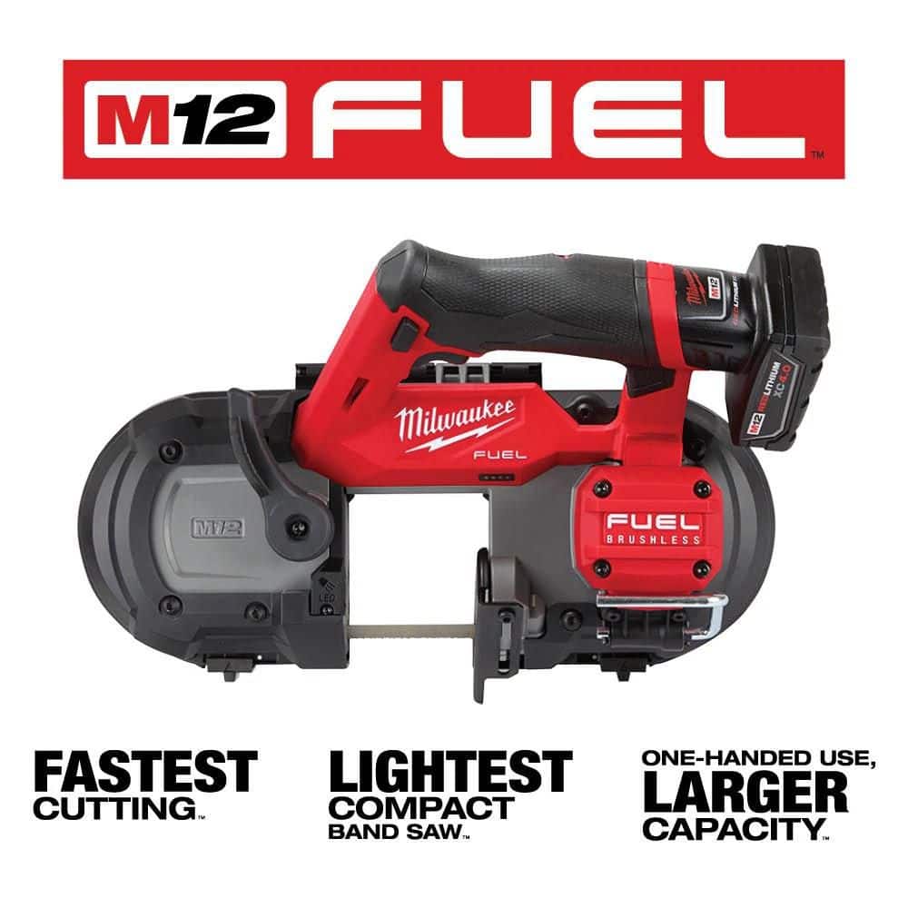 Milwaukee M12 FUEL 12V Lithium-Ion Cordless Compact Band Saw XC Kit with 4.0Ah Battery, Charger & Bag (Model 2529-21XC) - Image 5