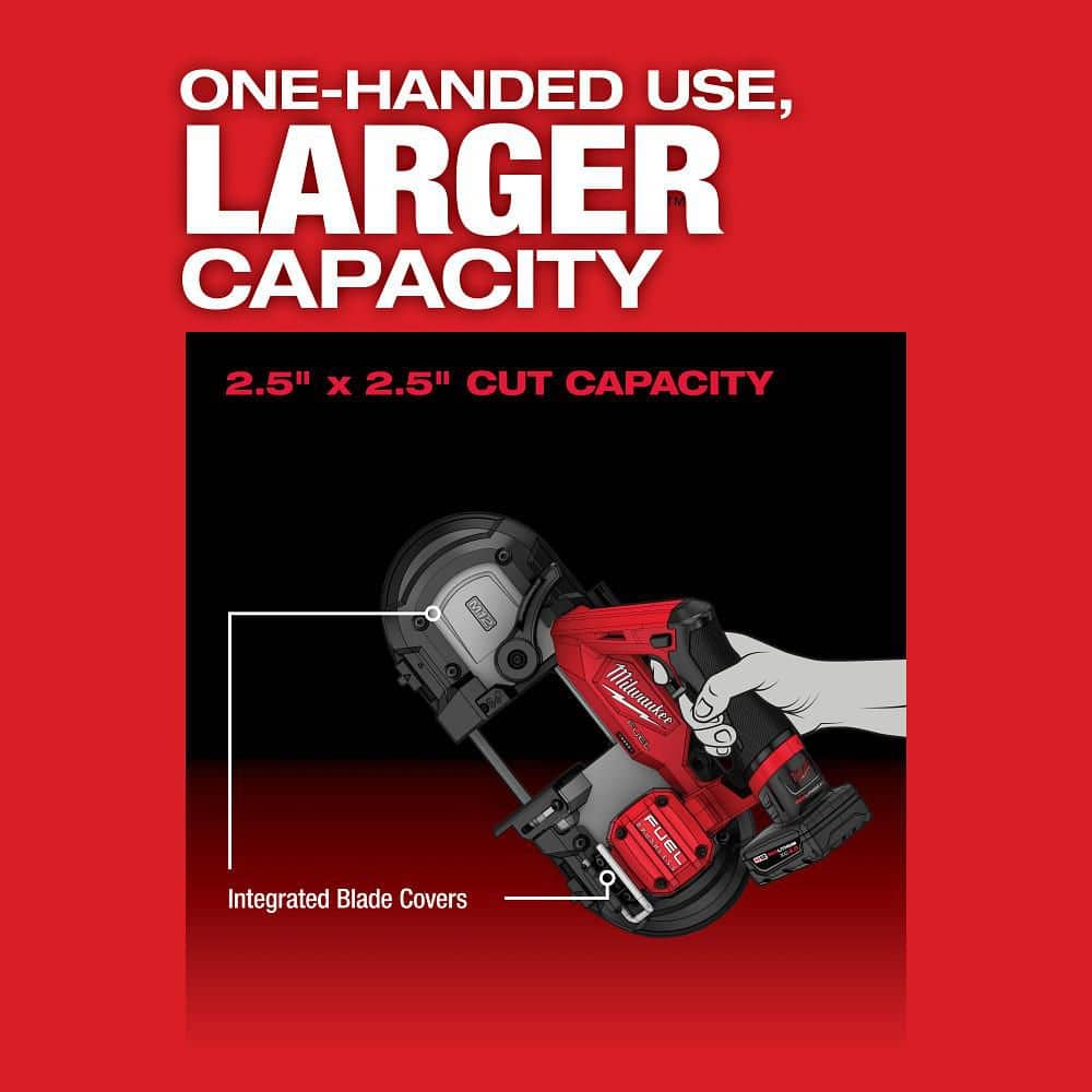 Milwaukee M12 FUEL 12V Lithium-Ion Cordless Compact Band Saw XC Kit with 4.0Ah Battery, Charger & Bag (Model 2529-21XC) - Image 8