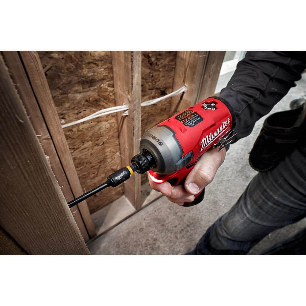 Milwaukee M12 FUEL SURGE 12V Brushless Cordless 1/4 in. Hex Impact Driver Compact Kit with M12 Right Angle Drill - Image 7