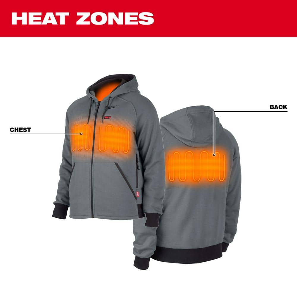 Milwaukee M12 Men’s Heated Hoodie, Large, 12-Volt Lithium-Ion Cordless, Green (Jacket & Battery Holder Only) - Image 2