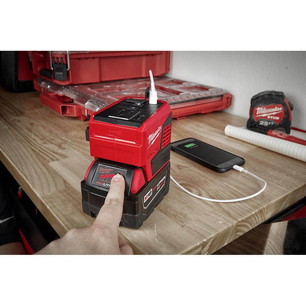 Milwaukee M18 18V Lithium-Ion 175W Compact Inverter + M18 HIGH OUTPUT FORGE XC6.0 Battery Kit - Image 7