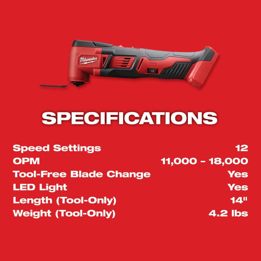 Milwaukee M18 18V Lithium-Ion Cordless HACKZALL Reciprocating Saw with Multi-Tool and XC 5.0Ah Battery - Image 5