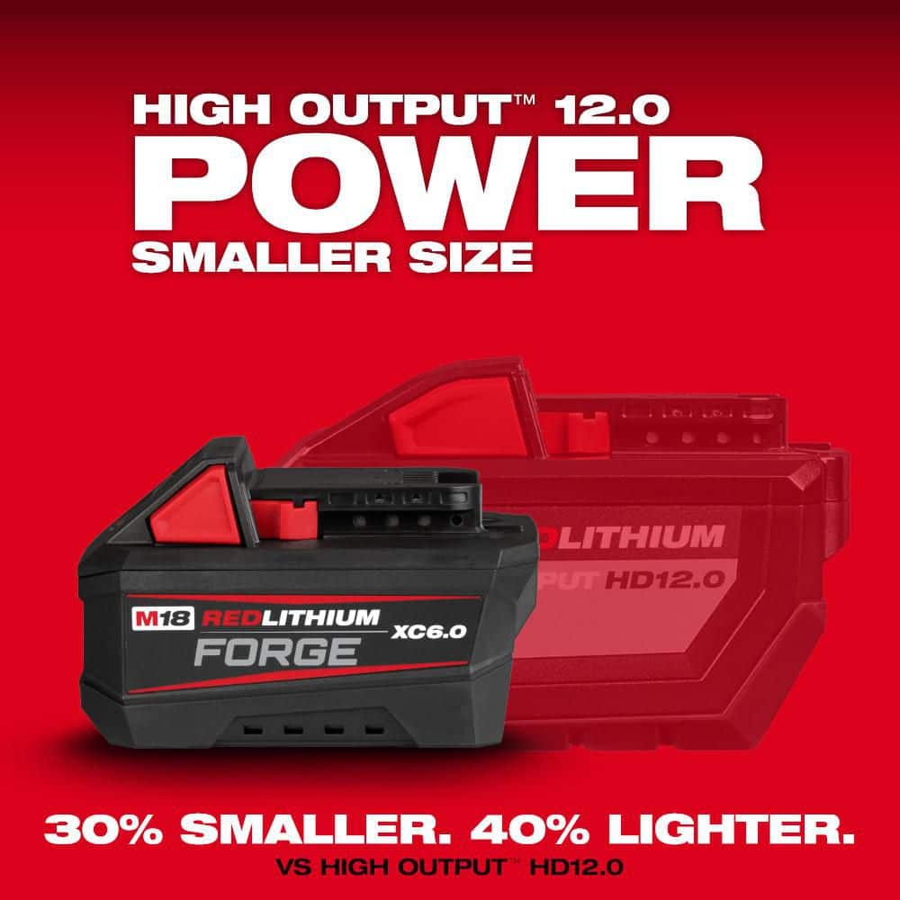 Milwaukee M18 18V Lithium-Ion REDLITHIUM FORGE XC6.0 Battery Pack - Image 5