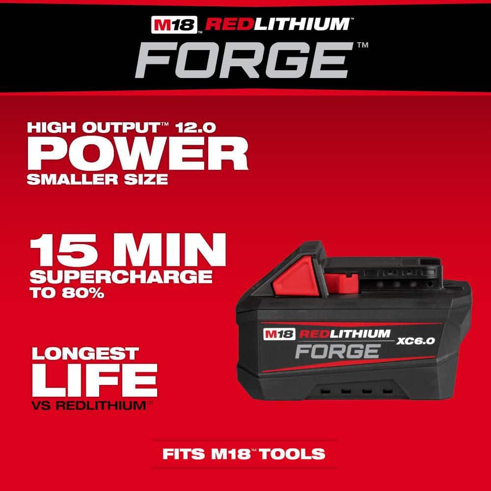 Milwaukee M18 18V Lithium-Ion REDLITHIUM FORGE XC6.0 Battery Pack (6-Pack) - Image 2
