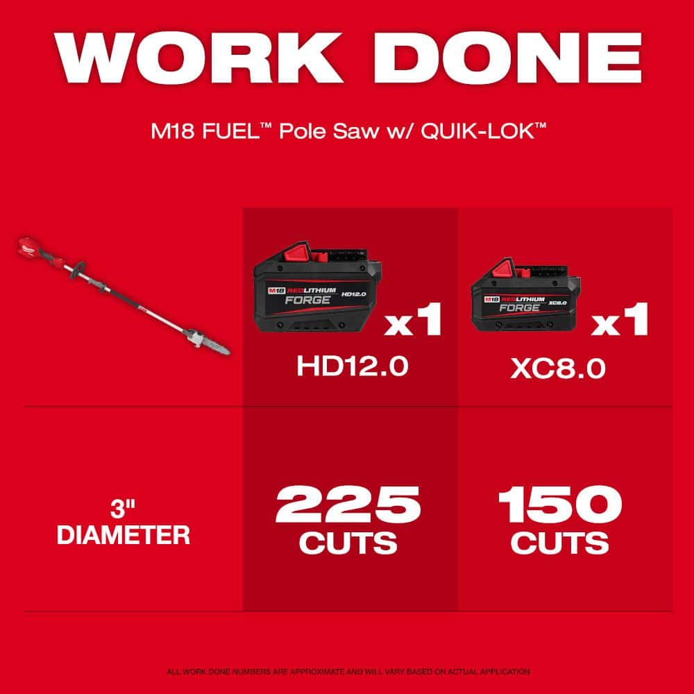 Milwaukee M18 FUEL 10" Brushless Cordless Pole Saw with QUIK-LOK Attachment Capability, Tool-Only - Image 3