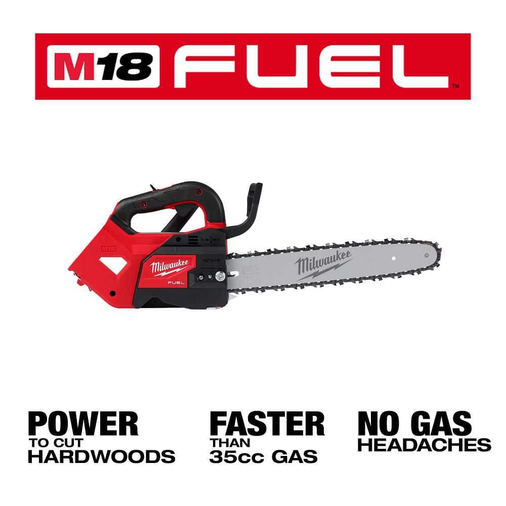 Milwaukee M18 FUEL 14 in. 18V Lithium‑Ion Brushless Cordless Top‑Handle Chainsaw, Tool‑Only (2826‑20T) - Image 4