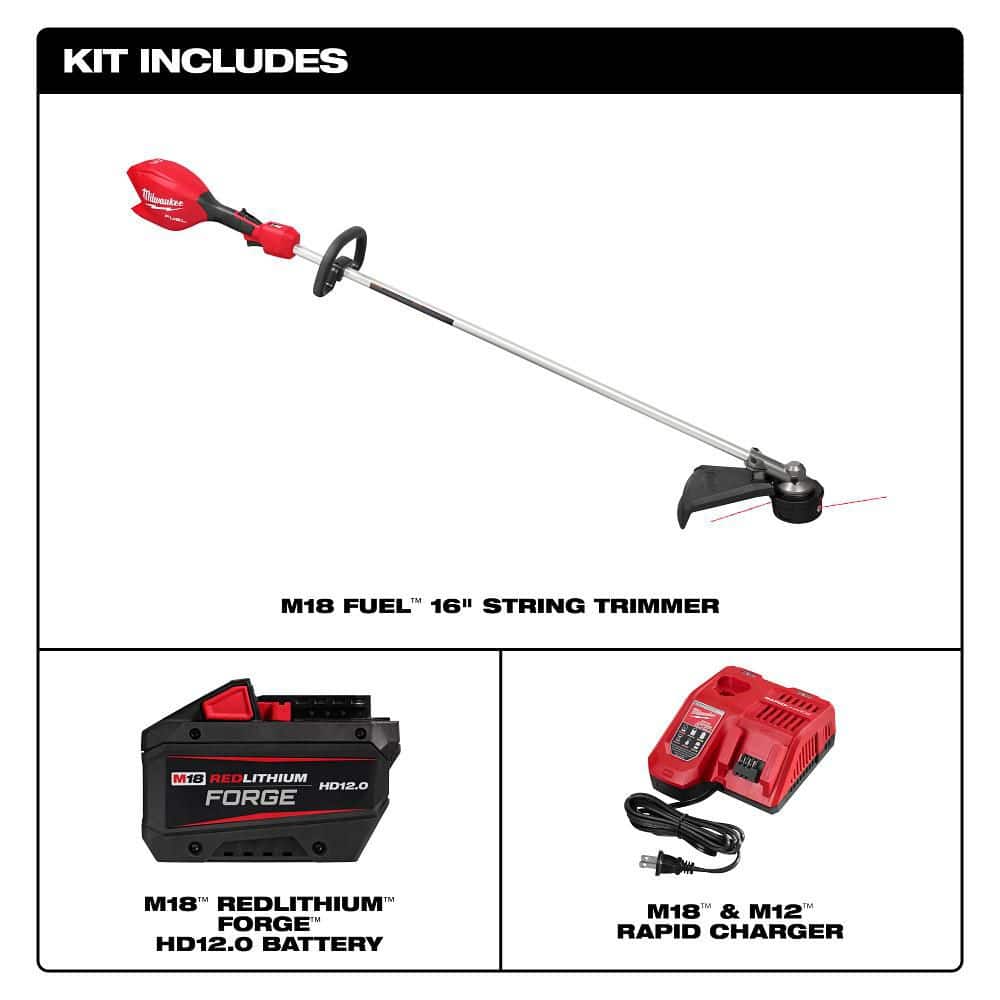 Milwaukee M18 FUEL 16" Brushless Cordless String Trimmer Kit with 12.0 Ah Battery and Charger - Image 6