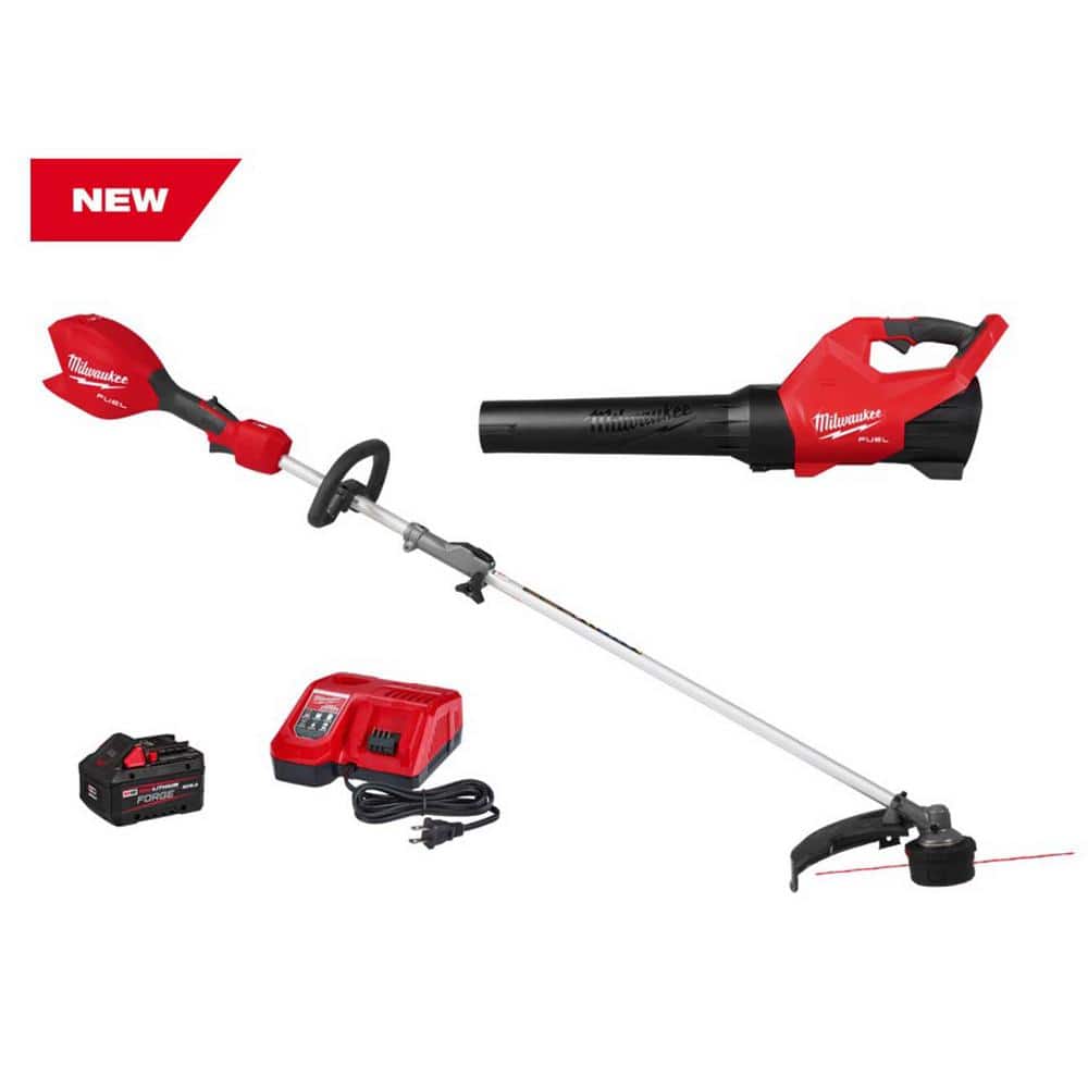 Milwaukee M18 FUEL 18-Volt 16 in. Brushless Cordless QUIK-LOK String Trimmer & Blower Combo Kit with XC8.0 Battery (Model 3031-21)