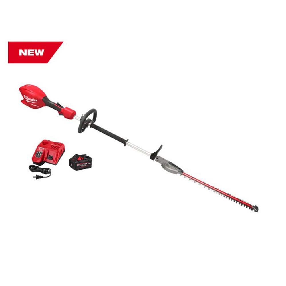 Milwaukee M18 FUEL 18-Volt 20 in. Brushless Cordless Short Pole Hedge Trimmer Kit with 8.0 Ah Battery and Rapid Charger