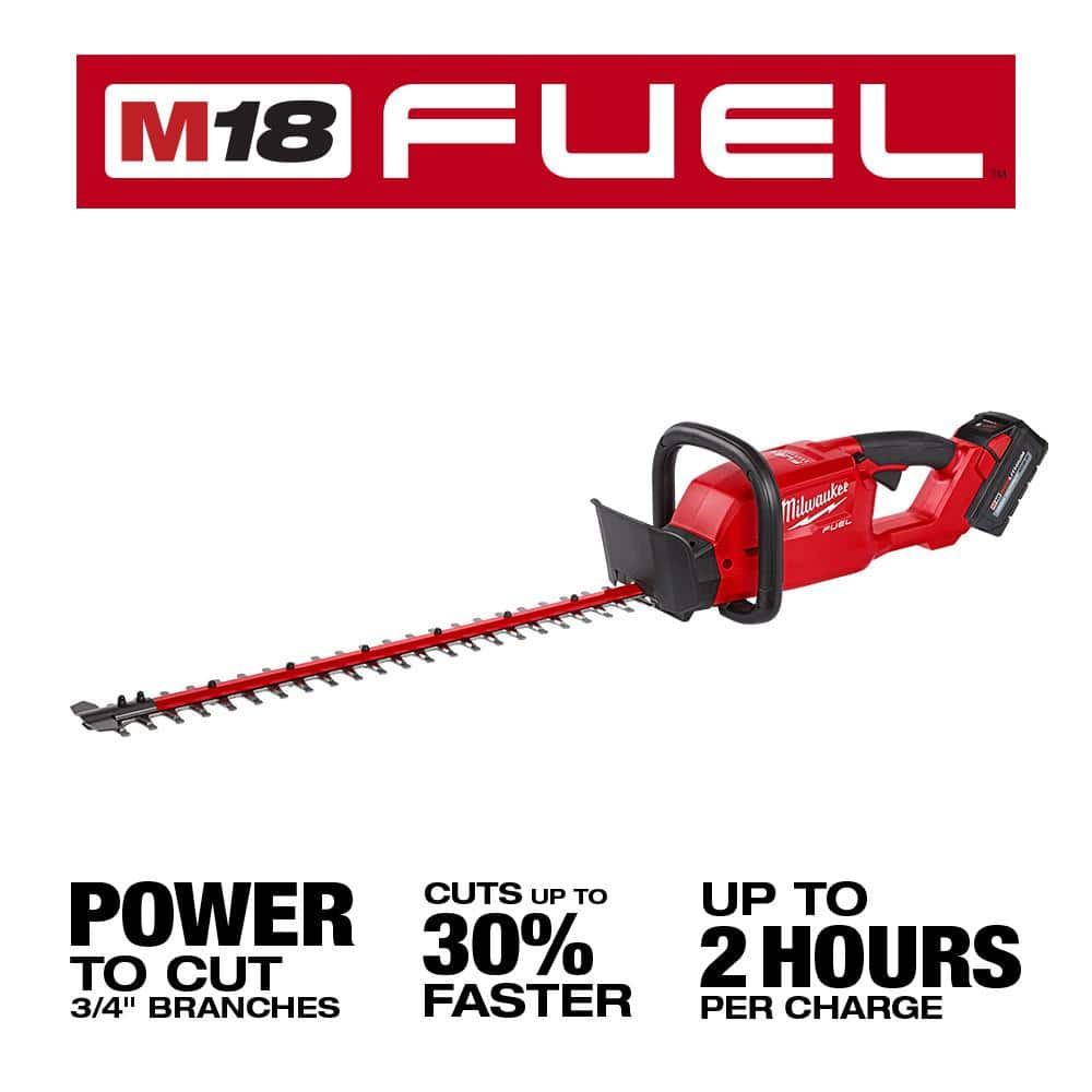 Milwaukee M18 FUEL 18V 24 in. Brushless Cordless Hedge Trimmer Kit with 8.0 Ah Battery and Charger - Image 2