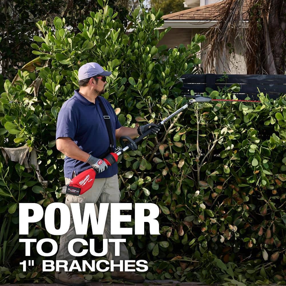 Milwaukee M18 FUEL 18V 24 in. Brushless Cordless Pole Articulating Hedge Trimmer Kit with 8.0 Ah Battery & Rapid Charger - Image 7