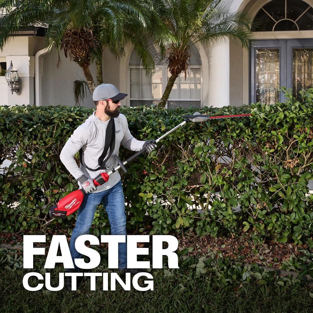 Milwaukee M18 FUEL 18V 24 in. Brushless Cordless Pole Articulating Hedge Trimmer Kit with 8.0 Ah Battery & Rapid Charger - Image 8