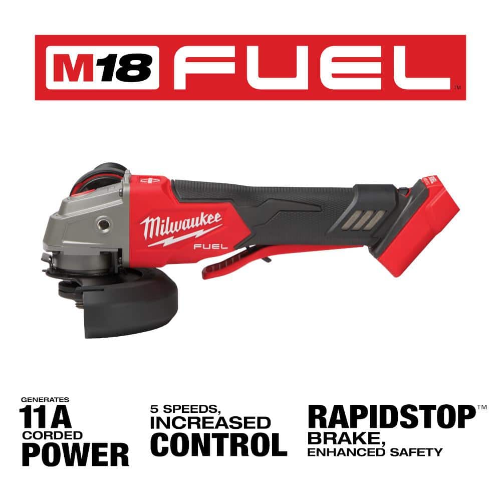 Milwaukee M18 FUEL 18V Brushless Cordless 4-1/2 in./5 in. Angle Grinder with HACKZALL Reciprocating Saw Kit - Image 8