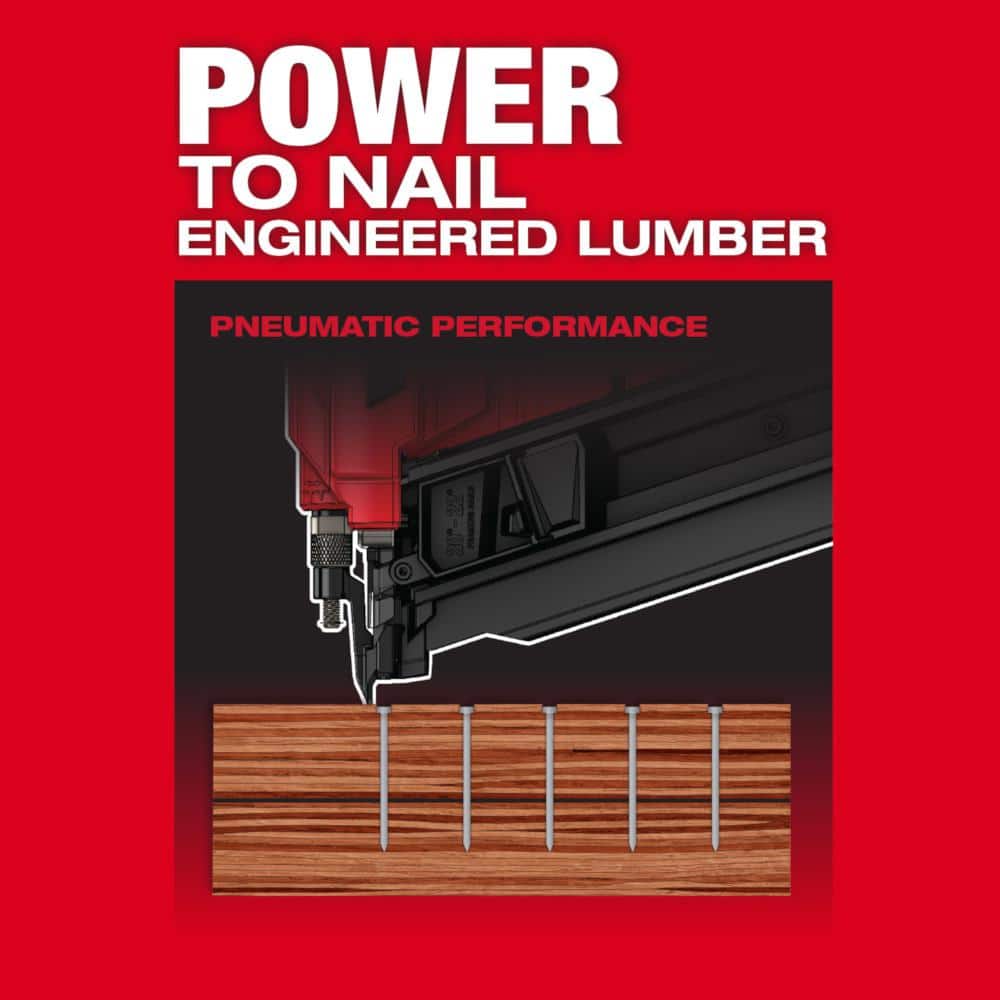 Milwaukee M18 FUEL 3-1/2 in. 18-Volt 21-Degree Brushless Cordless Framing Nailer with 2-Pack REDLITHIUM HIGH OUTPUT XC 6.0Ah Batteries - Image 6