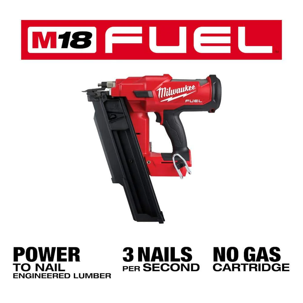 Milwaukee M18 FUEL 3-1/2 in. 18-Volt 21-Degree Lithium-Ion Brushless Cordless Framing Nailer with 25 ft. Magnetic Tape Measure - Image 5