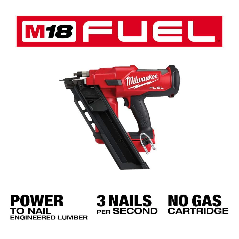 Milwaukee M18 FUEL 3-1/2 in. 18-Volt 30° Brushless Cordless Framing Nailer (Tool-Only) with Tinted Anti-Scratch Safety Glasses - Image 5
