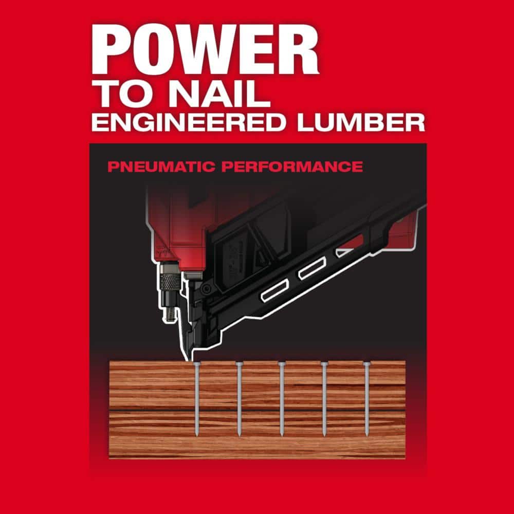 Milwaukee M18 FUEL 3-1/2 in. 18-Volt 30° Brushless Cordless Framing Nailer (Tool-Only) with Tinted Anti-Scratch Safety Glasses - Image 6