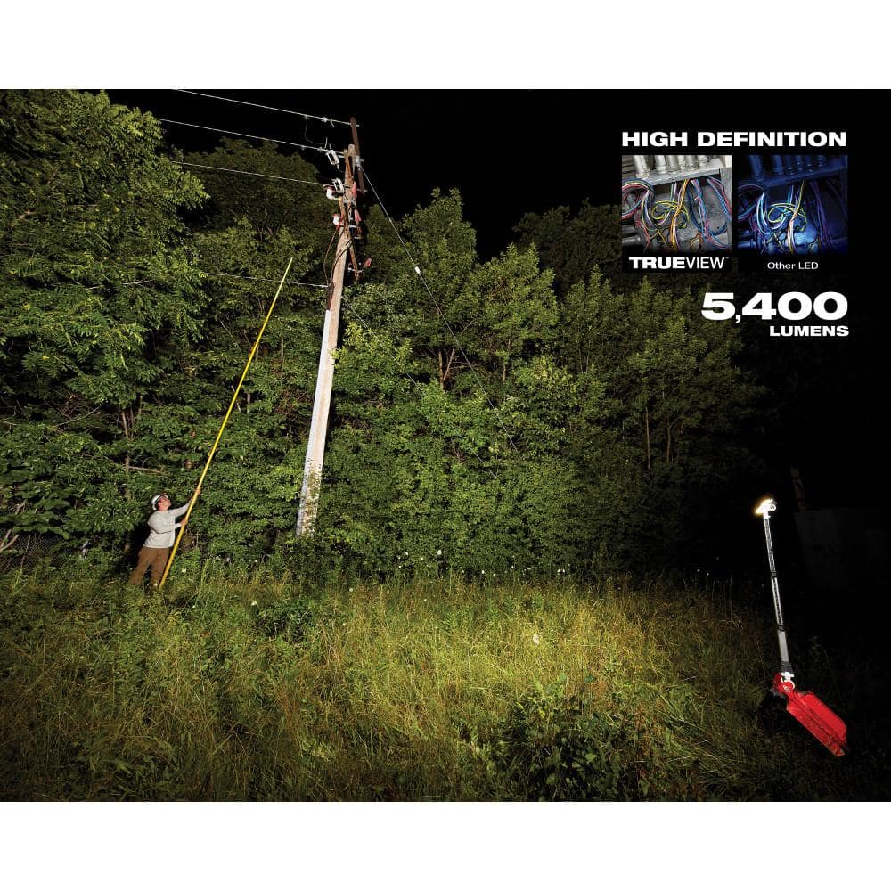 Milwaukee M18 ONE-KEY 18-Volt Lithium-Ion Cordless ROCKET Dual Pack Tower Work Light, 5'5" Max Height, 5400 Lumens (Tool-Only) - Image 5