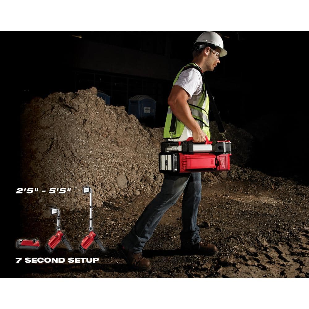 Milwaukee M18 ONE-KEY 18-Volt Lithium-Ion Cordless ROCKET Dual Pack Tower Work Light, 5'5" Max Height, 5400 Lumens (Tool-Only) - Image 6