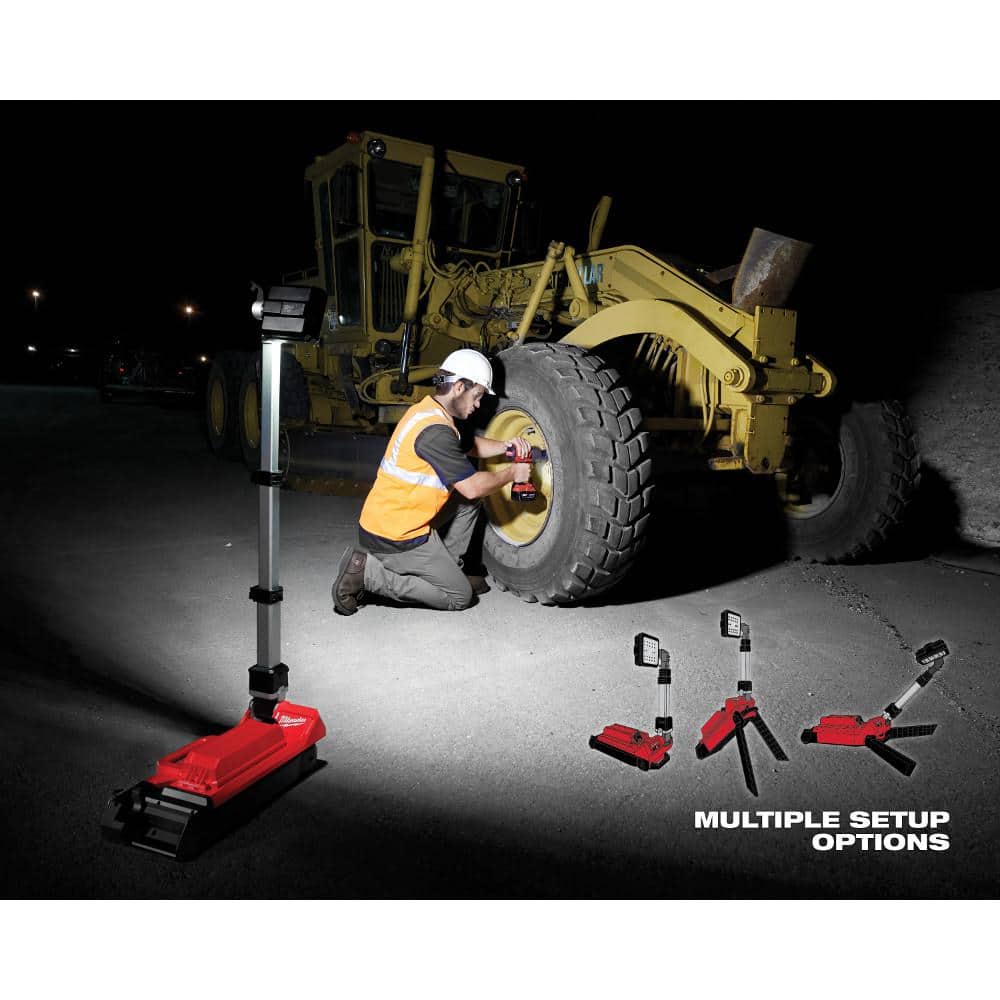 Milwaukee M18 ONE-KEY 18-Volt Lithium-Ion Cordless ROCKET Dual Pack Tower Work Light, 5'5" Max Height, 5400 Lumens (Tool-Only) - Image 7
