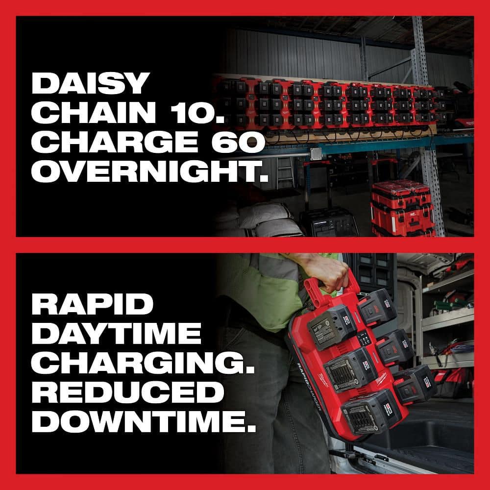 Milwaukee M18 PACKOUT 6‑Port Daisy Chain Rapid Charger, 48-59-1817 - Image 2