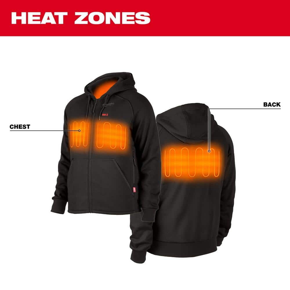 Milwaukee Men’s 2X-Large M12 12-Volt Lithium-Ion Cordless Black Heated Hoodie (Jacket & Battery Holder Only) - Image 2